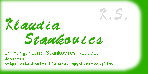 klaudia stankovics business card